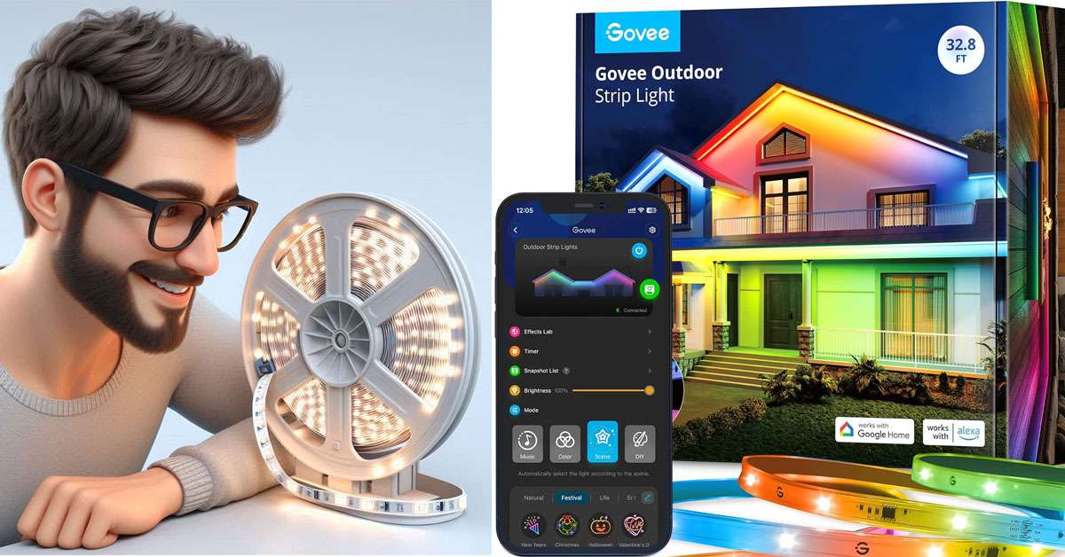 Durable and Versatile Govee Outdoor Strip Lights | Perfect for Holidays and Festivals